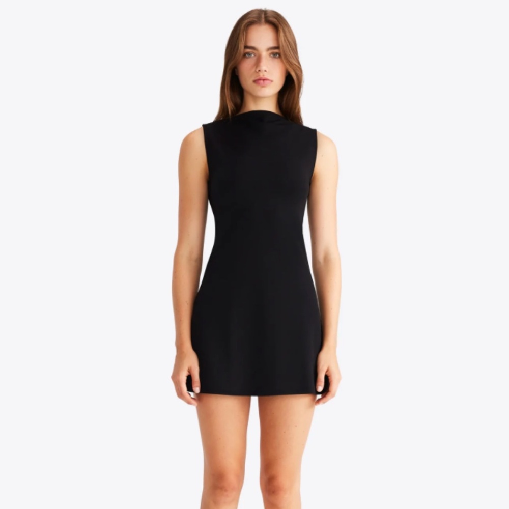 SUSAMUSA Jasmine Mini Dress Black Size L NWT